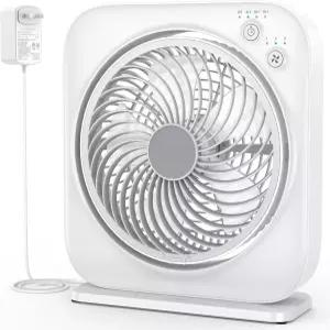 MORECORE 테이블 선풍기 3가지 강력한 풍속 8시간 타이머 및 270° 회전 헤드가 있는 조용한 공기 순환기