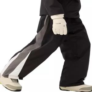 GSOU 스노우 여성 남성 팬츠 배기 스노보드 레트로 스포티 사이드 스트라이프 스키 보온 방수 겨울