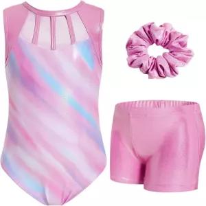 여자들을 위한 지아미 체조 레오타드 반바지 댄스 발레 텀블링 의상을 입은 312세 반짝이는 바이크타드