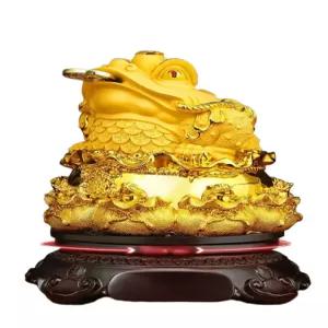 두꺼비 풍수 개업 공예 선물 축하 황금복두꺼비 금색