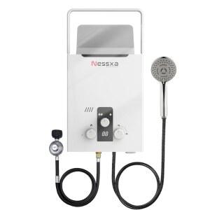 네스사 탱크리스 온수기 프로판 디지털 디스플레이가 장착된 2 11 GPM RV 실내 및 캠핑을 위한 과열 방지 기능이 있는 8L 휴대용 즉석 40 824 BTU