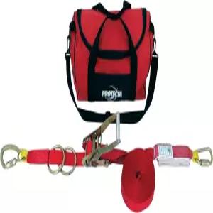 3M 프로텍타 프로라인 1200105 60피트 수평 생명줄 시스템 휴대용 가방 빨간색 포함