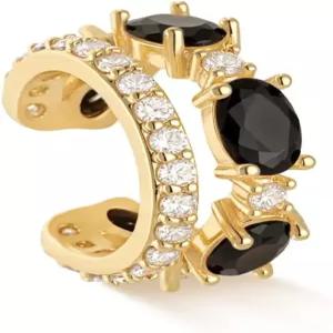 MYEARS 여성 이어 커프 귀걸이 골드 비 피어싱 연골 클립 오픈 랩 스플릿 더블 후프 14K 작고 간단한