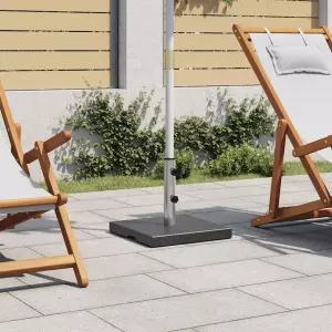 오옥산탈레이트 블랙 화강암 우산 베이스 17.7인치 사각형 튼튼한 야외 홀더 파티오 정원 및 풀사이드용