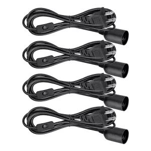 Zarnicy 플러그 인 라이트 소켓 펜던트 걸이식 랜턴 코드 스위치 E26 /E27 연장 케이블이 있는 8.2피트