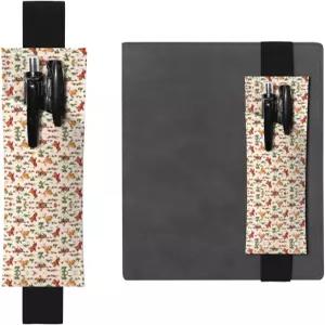 YzGWjBhd 조절 가능한 탄성 밴드 노트북 펜 홀더 귀여운 카우보이 라이드 호스 노트 저널 프린트 파우치