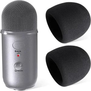 블루 예티 마이크 용 폼 윈드스크린 맞춤 제작 / 2개/고밀도 커버 원치 않는 녹음 및 배경 소음을