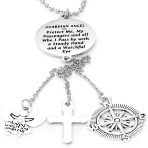 백미러용 키보슬리비즈 자동차 참 남성 여성 종교용 장식 트럭 운전사 교수형