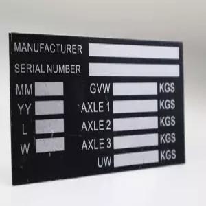 비욘드 시티 VIN 시리얼 ID 태그 플레이트 데이터 빈 자동차 트럭 핫로드 장비 트레일러 138mm x 70mm