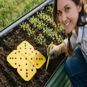 정원용 씨앗 및 묘목 스페이서 도구 // 조직화된 식물 채소 과일용 평방 피트 템플릿 식재용 간격 키트