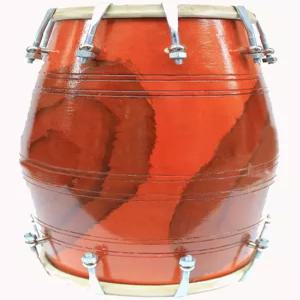 비나스 뮤지컬 프로페셔널 돌락 드럼 티크 우드 길이 1617인치 67kg 인도 전통 악기 조율 스패너