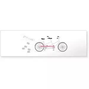 카페프레스 신혼부부 자전거 범퍼 스티커 50pk