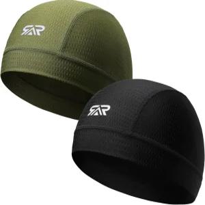 남성용 AUSFLUG 2팩 쿨링 스컬 캡 - 사이클링 모터사이클 러닝 스포츠용 통기성 메시 퀵 드라이 헬멧