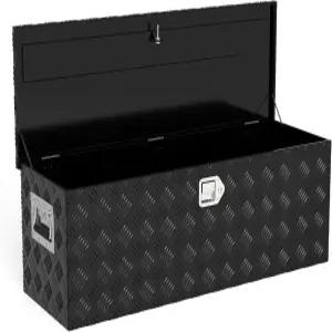 XKV 대형 보관 알루미늄 트럭 공구 상자 보관함 자물쇠 및 열쇠 방수 픽업 블랙 바 정리함 침대 RV