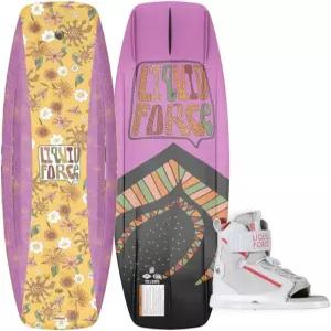 리퀴드 포스 2025 M.E. 드림 사이즈 12T5Y 웨이크보드 바인딩 패키지가 포함된 115cm 퓨처 시리즈