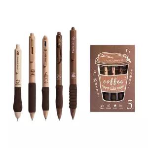 5Pcs 접이식 젤 펜 0.5mm 팁 매끄럽게 쓰기 쉬운 리필 가능한 사무실 서명 신뢰할 수 있는 전자 부품