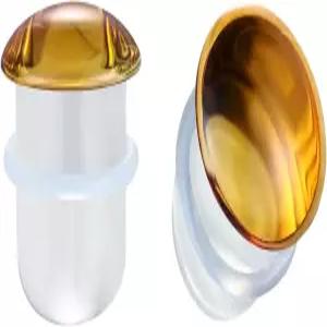 바디에이스 1쌍 유리 이어 스트레칭 키트 플러그 및 고무 링 8G-1 이어링 익스팬더 스트레칭기 피어싱 바디