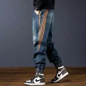 바지 남자 가을 청바지 배기 레이츠 사이드 조거 배기핏 캐주얼룩 DUCHI3