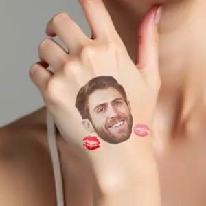 남녀용 커스텀 페이스 스티커 20개 생일 파티 선물 임시 타투 사진 장식용 홀리데이 장식 용품용 접착