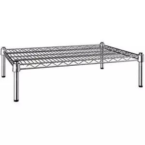 PRO Family 21인치 x 30인치 NSF 크롬 던니지 선반 8인치 기둥. 가정 주방 사무실 거실 차고 레스토랑