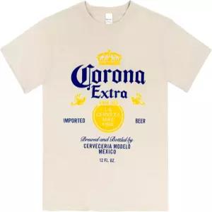 코로나 엑스트라 클래식 로고 샌드 컬러웨이 티셔츠