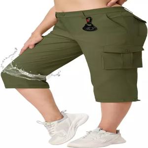 타코센 여성 카고 카프리스 경량 하이킹 카프리 팬츠 포켓 방수 여름 여행 아웃도어 캐주얼