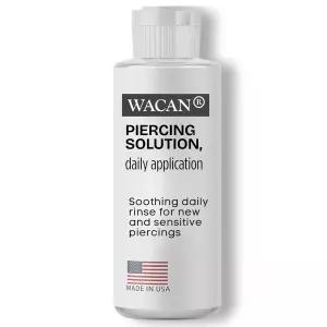 와칸 젠틀 데일리 피어싱 솔루션 - 새로운 애프터케어를 위한 진정 식염수 린스 민감한 피부를 바다 소금
