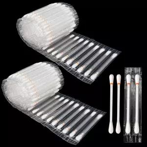 피어싱 애프터케어 및 켈로이드 범프 제거용 일회용 식염수 100개 - 코 귀 배꼽 청소용 개별 포장용 면봉