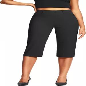 ISEEGZ 18인치 여성용 카프리 팬츠 드레시 스트레치 풀 포켓 포함 여름 오피스 워크 캐주얼