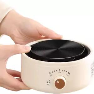 티스팅 전기 스토브 500W 110V 미니 주전자 히터 유리 티 메이커 핫 플레이트 버너 조리대 스토브(흰색)