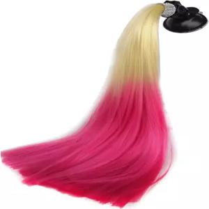 오토바이용 헬멧 포니테일 장식용 3T-SYESS 크리스탈 피그테일 14인치 스키 액세서리 재사용 가능한 흡입