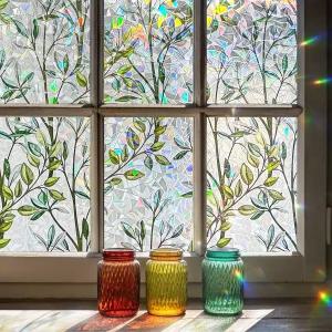 ADD.HERES 윈도우 프라이버시 필름 홈룸 욕실 스프링 데코 자동차 장식 스테인드글라스 정적 접착 틴트
