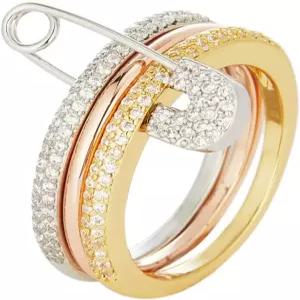 여성용 자크루스 실버 스태커블 링 세트 14K 골드 도금 Cz 큐빅 지르코니아 웨딩 엄지 스태킹 팩 명세서