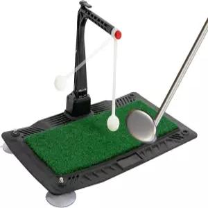 크라이비 골프 스윙 트레이너 높이 조절 가능한 및 타격 연습용 매트 그루버 바닥 흡입 컵 2개 실내 실외