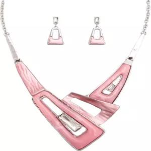 SFE 불규칙 에나멜 삼각형 모양 쉘 칼라 빕 보헤미안 보호 성명서 목걸이 귀걸이 패션 코스튬 주얼리 세트