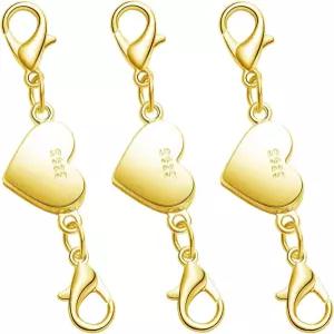 목걸이와 팔찌를 위한 925 스털링 실버 마그네틱 하트 걸쇠 세트 더블 랍스터 잠금 디자인 주얼리 제작