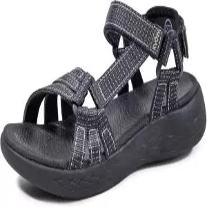 아치 지지대가 있는 KVOW 여성용 워킹 샌들 - 여행 캠핑 야외 여름을 위한 편안한 비치 워터 슈즈 운동화