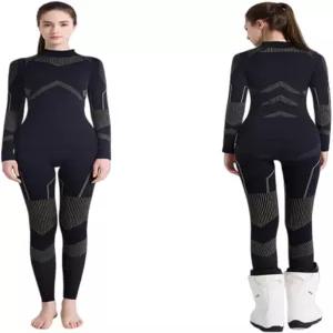 여성용 열 스키 베이스 레이어 세트 - 및 추운 날씨를 위한 수분 흡수 압축 속옷