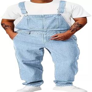 ESDVQ 남성용 턱받이 전체적으로 편안한 핏 조절 가능한 스트랩 데님 작업 바지와 큰 포켓이 있는 내구성