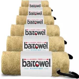 낚시용 클립이 달린 미끼 타월 6팩 낚시 플러시 극세사 냅 원단 16x16 오리지널 멀티팩