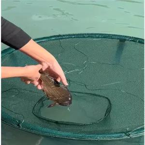 살아있는 물고기를 접이식 대형 메쉬 바구니 위한 낚시 플로팅 펜 미끼