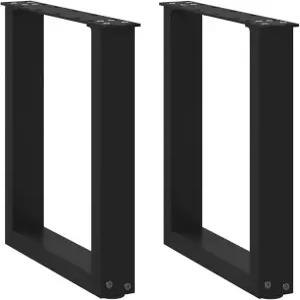 애니콜 커피 테이블 다리 U자형 2개 블랙 11인치 x16.516.9인치 스틸 부품