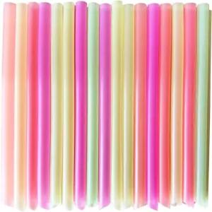 야오셩 컬러 일회용 밀크셰이크 빨대 100500팩 일자 튜브 뾰족한 형광 다색 파티 모임 홈 레스토랑에 적합