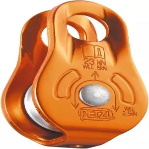 PETZL 고정식 풀리 오렌지 사이드 플레이트가 있는