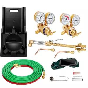 용접 절단 브레이징 및 가열을 위한 CGA540 산소 조절기 CGA200 아세틸렌 조절기가 장착된 탱크가 없는