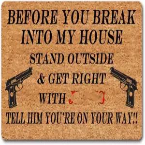 집 앞에 서 있는 현관 러그 주방 러그와 미끄럼 방지 고무 뒷면 참신함 선물 매트23.7 X 15.9인치를