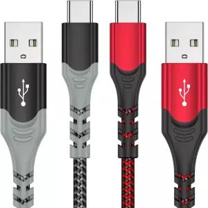 PS5 컨트롤러 충전 케이블 2팩 10FT 타입 C에서 USB까지 플레이스테이션 5 듀얼센스 Xbox 시리즈 S X 코어