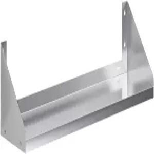 측면 가드가 있는 AmGood 48인치 X 12인치 깊이 스테인리스 스틸 벽 선반 NSF 인증 가전 및 장비 금속 주방