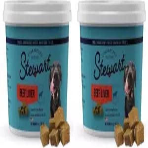 스튜어트 100 소고기 간개 간식 2온스 통~45조각 냉동 생 재료 50 단백질 트레이닝 또는 밀 토퍼 곡물 프리