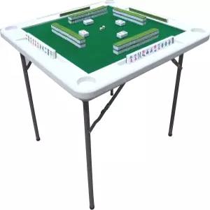 유니웨어 36L x 29.5H 인치 게이밍 테이블 도미노 마작 포켓 휴대용 접이식 컵 및 동전 홀더 포함